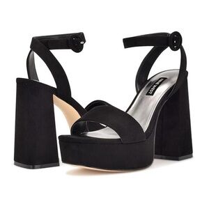 NINE WEST Jans 2 Suede Platform Heels, Size 8.5